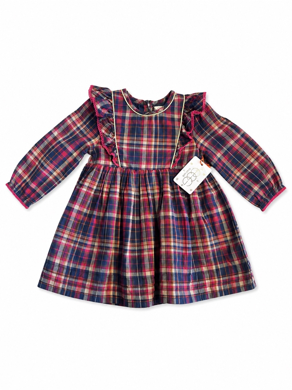 EGG New York Plaid Ruffle Holiday Dress NWT Girls Christmas